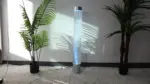 Acrylic Bubble Light with Simulated Fish and 8 Color Changing Light Effects-41“H