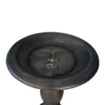 22" Fiber Concrete Antique Pedestal Birdbath | Outdoor Faux Stone